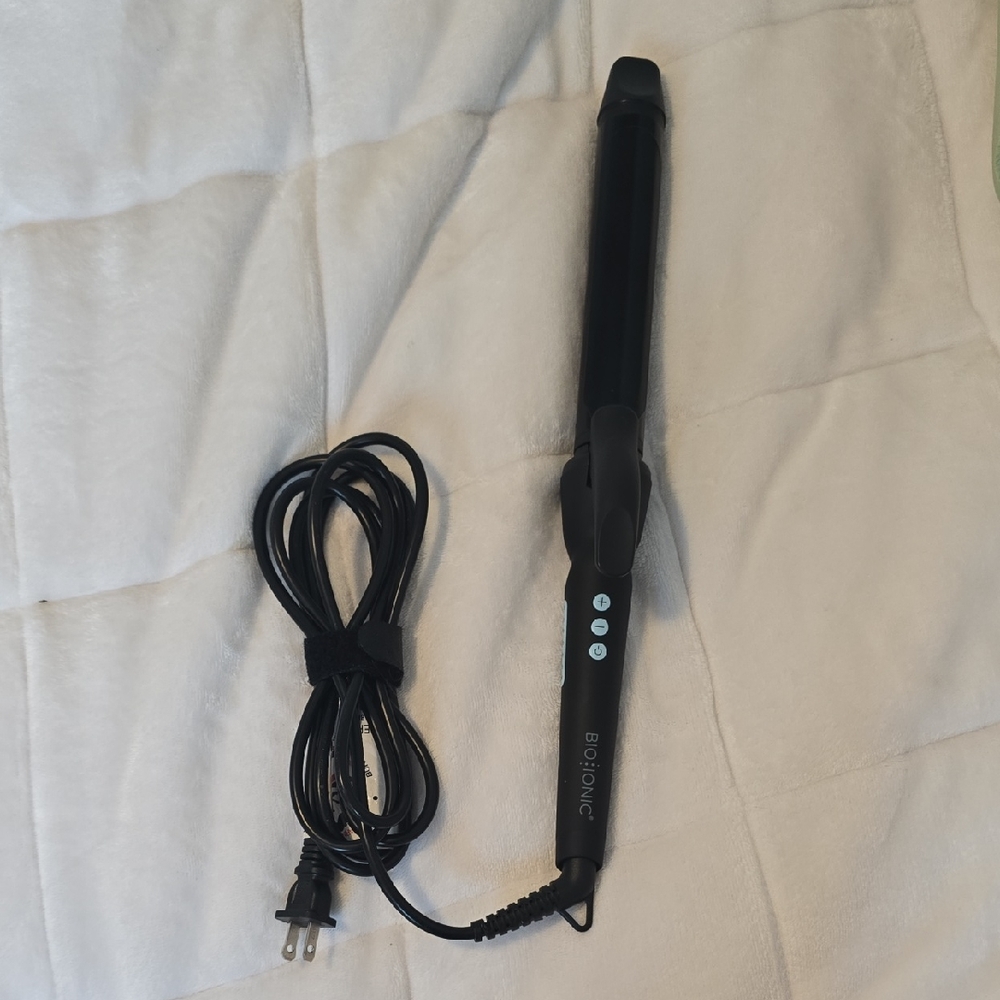 Black Bio Ionic Curling Iron 1" Inch
